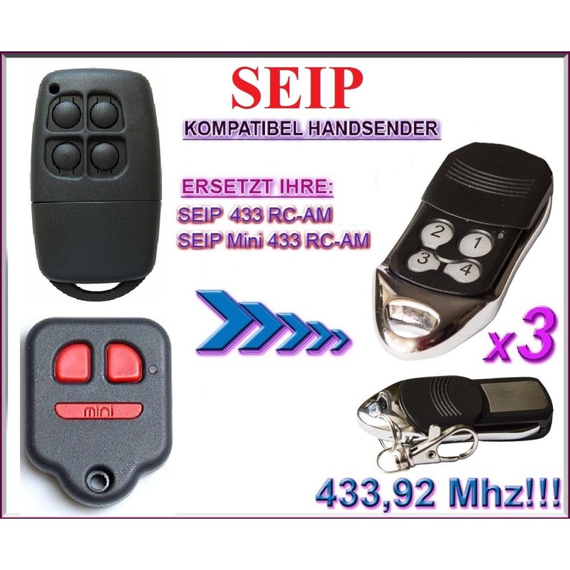 3 x SEIP 433 RC-AM/SEIP Mini 433 RC-AM compatible hand