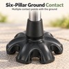 Rubber Cane Tip 19mm (3/4 Inch) – 6-Pillar Non-Slip Walking