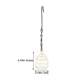 WOONEKY 4pcs Hanging Bird Feeder Durable Metal Cage for Outdoor Feeding Garden Decoration Easy Clean Design Attracts Wild Birds for Patio Use