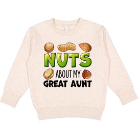 inktastic Nuts About My Great Aunt Peanut, Almond, Pistachio Toddler Sweatshirt 7 Natural Heather 39f29