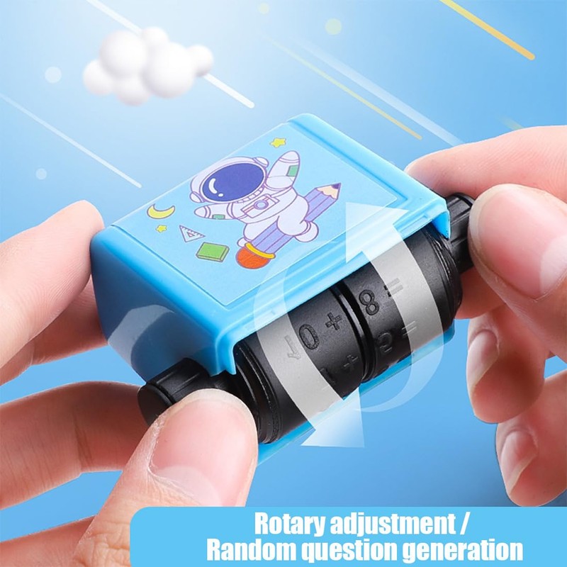DWFEYOI Maths Stamp Roller, Pack of 4 Roller Digital Teaching