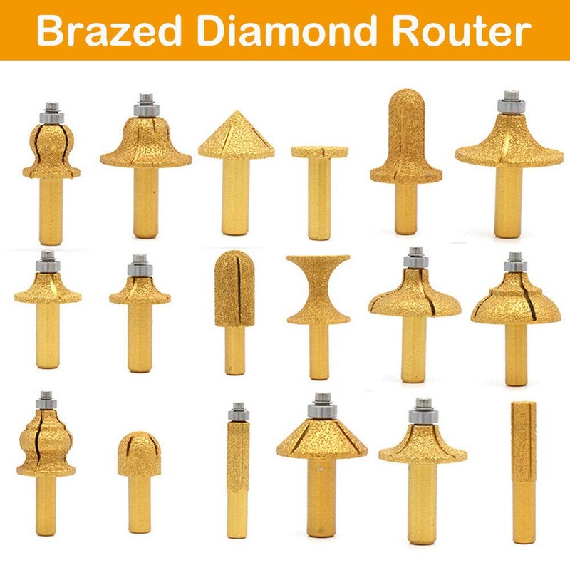 Senrise Electroplated Diamond Stone Marble Grinding Edge Router Bit with