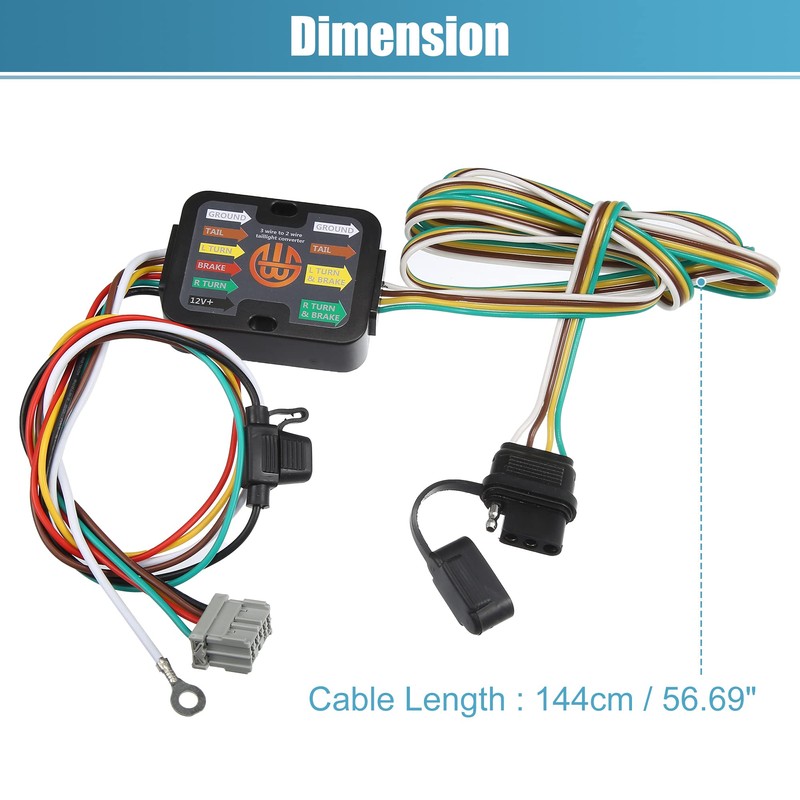 A ABSOPRO 1 Set Trailer Wiring Harness Wiring Kit 56161