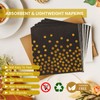 150PCS Paper Plates and Napkins Set - Black and Gold