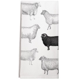 Mary Lake-Thompson Montgomery Street Black Sheep Cotton Flour Sack Dish Towel
