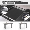 Giantex Dining Room Table Set for 4-6, 63” Extendable 3-Piece