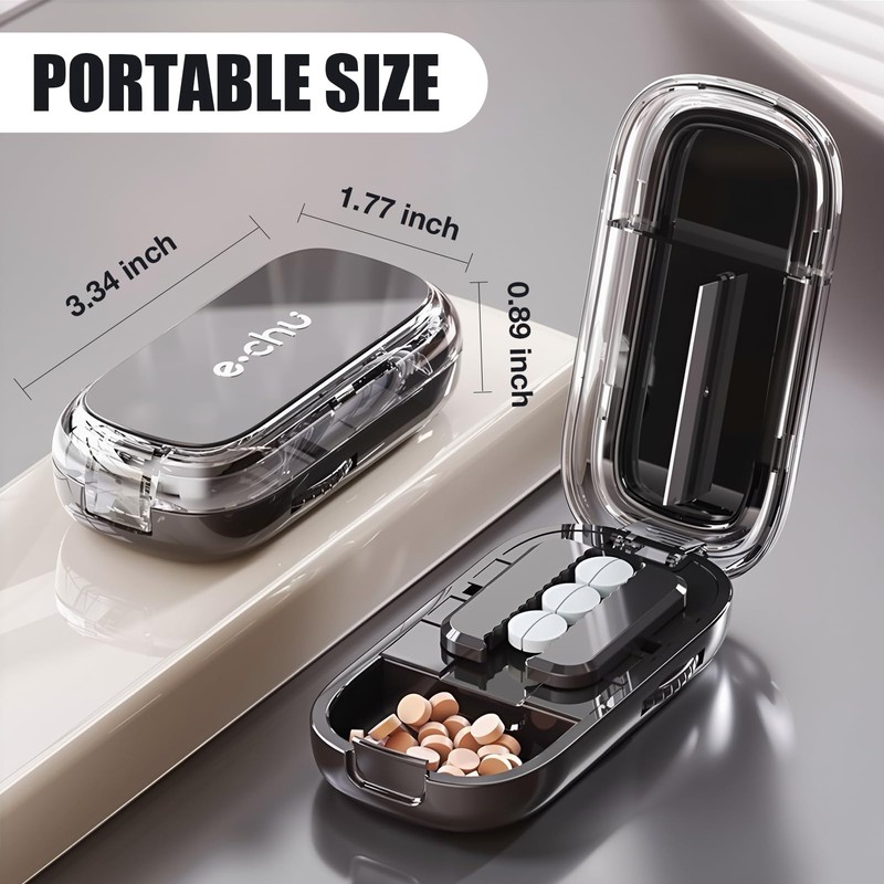 Portable Pill Cutter with Adjustable Slots – Multi Pill Splitter