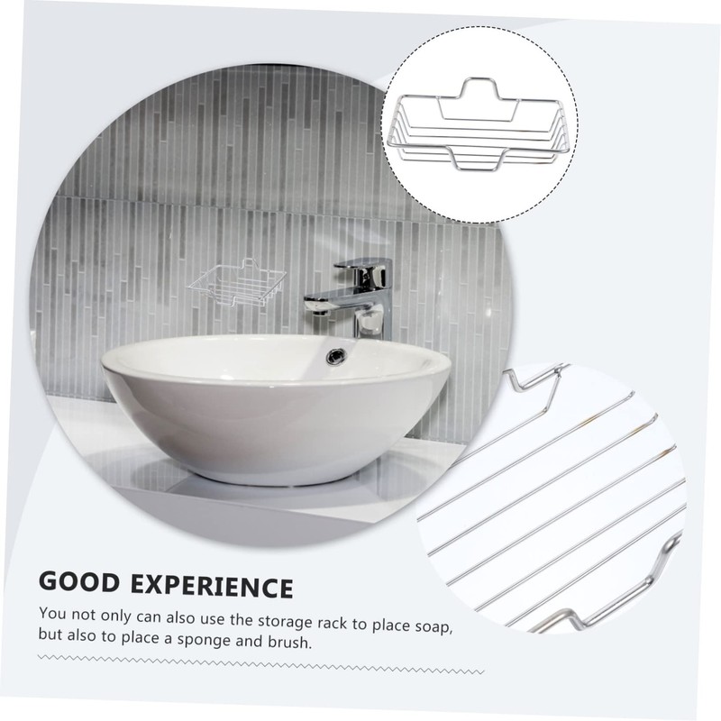 IWOWHERO 2pcs Stainless Steel Wall Mounted Soap Holder with Draining