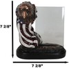 Ebros Gift Patriotic Bald Eagle With American Flag Beveled Engravable