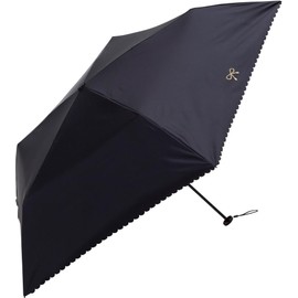 Because Because Folding Umbrella, 19.7 inches (50 cm), UV Protection, Approximately 99.9 % of UV Protection, Lightweight, 4.2 oz (120 g), Parasol, Rain or Shine, Women's, Slim, Stylish, Black,