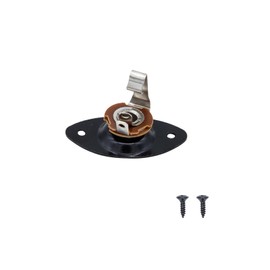 Tutuxio 1/4'' Oval Dented Output Jack Plate, Metal Input Jack Socket for Electric Guitar Bass Parts and Accessories Replacement