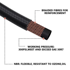 Tnisesm 1/4Inch (6MM) ID Fuel Line kits, 2 Meter/6-Foot Fuel Line + 2Pcs 1/4 Inch X 5/16 Inch Gas Inline Fuel Filters with Magnet +10 Pcs 13/32''-15/32'' Mini Fuel Hose Clamps Adjustable