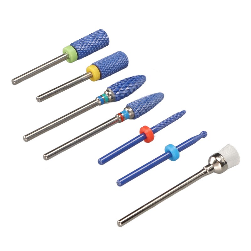 7pcs Nail Drill Bit Home Salon Portable Ceramic Cuticle Remover