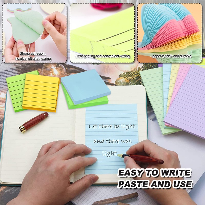 Sticky Notes, 8 Colour Flower Shape Sticky Notes, 70 x
