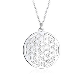 Elli Women's 925 Sterling Silver Xilion Cut Necklaces of Length 7 cm