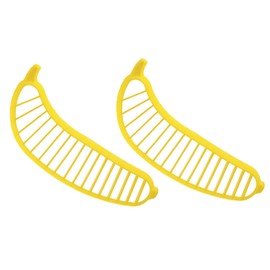 Plastic Banana Slicer 3 Pcs - Easy Bananas Cutter 9.84" - Banana Cut Gadget for Kitchen - Banana Chopper Slicer