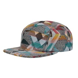 Hatphile: 5 Panel Camper Hat | Multi-Color Unique Designs | Caps for Men & Women | Large or X-Large (US, Numeric, 7 1/2, 7 5/8, Geo Blue Orange Grey)