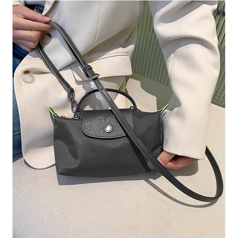 Umiup Cowhide Leather Purse Strap Replacement Crossbody Handbag for Longchamp