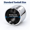 50mm Chrome Tow Ball Cover, Push-On Plastic Trailer Hitch Ball