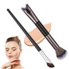 Tyqour 2 Pcs Nose Contour Brushes, 2-In-1 Dual-End U-Shaped Fluffy