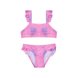 Power Flower Girls Swimming Costume Two Pieces Bikini Sets Tankini Sets Swimming Suit for Girls 2-14 Years (10-12 Years, 66658-Pink)