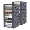 Fab Totes 6 Pack Clothes Storage, Foldable Thik Fabric Blanket