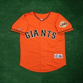 Majestic Barry Bonds San Francisco Giants Men's Alt Orange Jersey w/ Team Patch - L