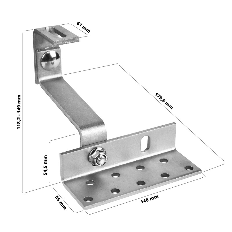 Sunex Roof Hook STR 1 6/6/5 mm Adjustable Stainless Steel