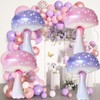 DazzJoy Pack of 4 Mushroom Balloons