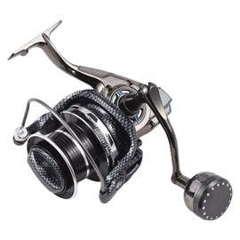 Lixada Baitcasting Fishing Reels Spinning Reel Long Casting Reel Snake Pattern 14+1 High Speed Gear Ratio Ultra Smooth for Saltwater/Freshwater Fishing Speed Ratio 4.1:1 Handle Interchangeable