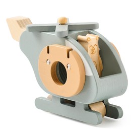 EERKEOD Wooden Airplane for Toddlers - Air Transport Vehicles Play Set, Montessori Push Toy for Babies, Children Birthday Gift