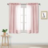 DWCN Sheer Curtains, Faux Linen Rod Pocket Solid Window Drapes
