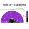 Raveahem Glitter Large Rave Folding Clack Hand Fan with Holster