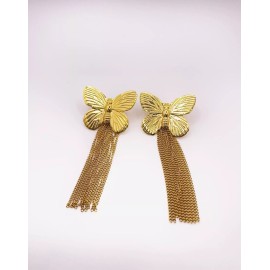 Bijou Merie 18k Stainless Steel Waterproof Butterfly Earrings By Bijou Merie