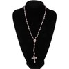 White Plastic Rosary Beads Luminous Necklace Catholicism Prayer Religious Jewelry,