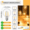 25Pack G40 Clear Glass Led Replacement Bulbs, 1.5W Equivalent 15W,