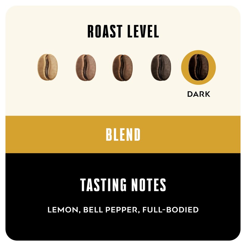 BLK & Bold Whole Bean Coffee, Espresso Dark Roast, 100%