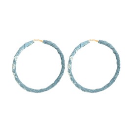 Boho Heart Denim Hoop Earrings Geometry Simple Exaggerated Big Star Heart Round Earrings Bohemian Statement Summer Beach Earrings Accessories Jewelry for Women Girls, Alloy Steel, No Gemstone