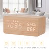 Alarm Clock, Desktop, Digital, Multi-functional, Wood, Qi Wireless Charger, Snooze,
