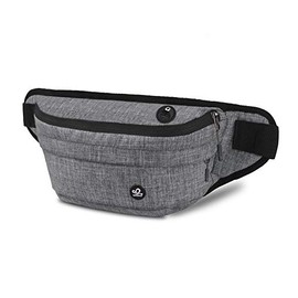WATERFLY Fanny Pack for Men Women Water Resistant Large Hiking Waist Bag Pack Carrying All Phones for Running Walking Traveling