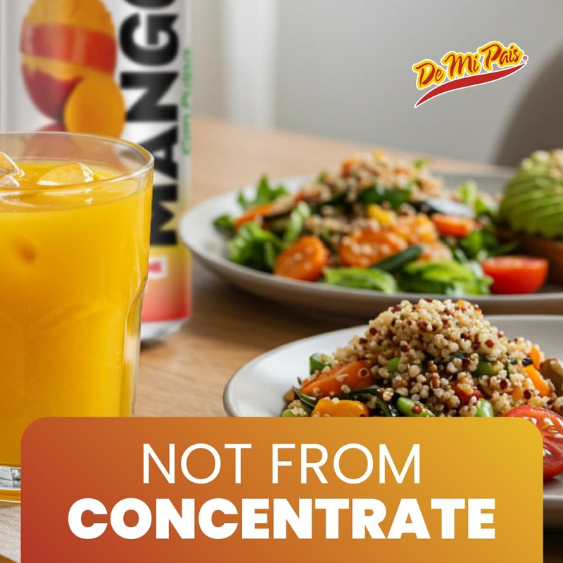 De Mi Pais Mango Juice Drink with Pulp – Refreshing
