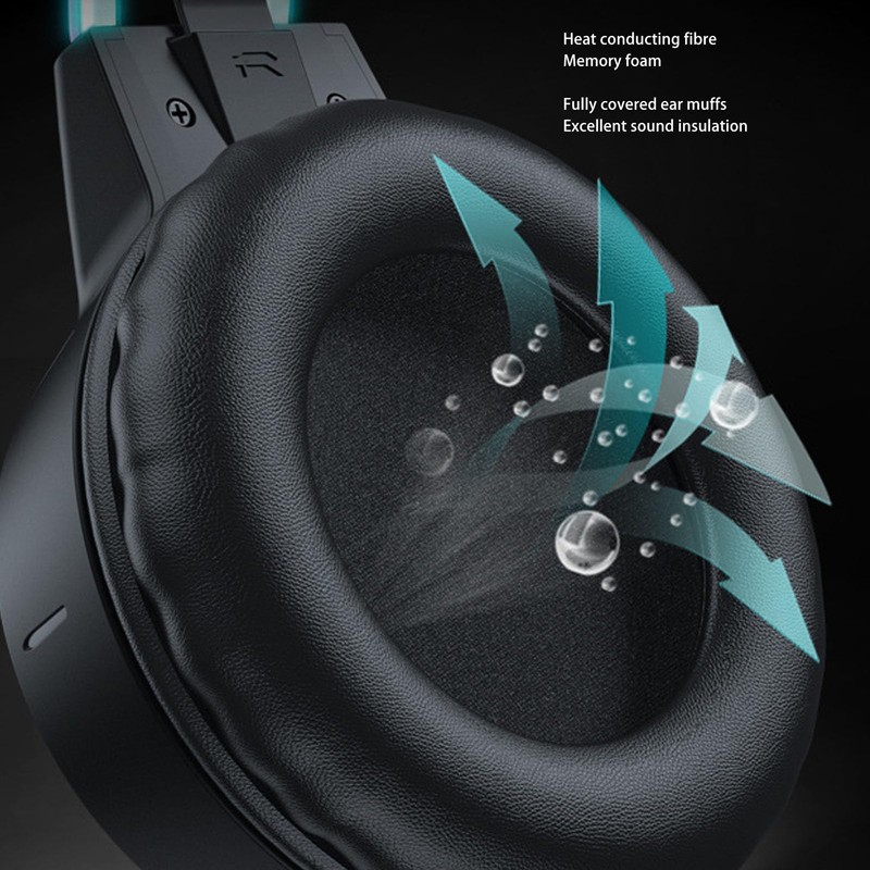 Lightweight Gaming Headset with Detachable Cat Ears, Noise Concealing RGB