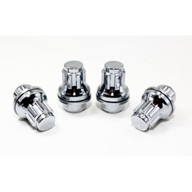 Set of 4 Veritek 14x1.5mm 1.7 Inch 43mm Length 21mm Key Hex OEM Factory Mag Washer Style Chrome Wheel Locks for Toyota Tacoma Grand Highlander SR5 Pre-Runner TRD VPE-45100CH