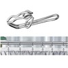 HRLORK 50 Pack Curtain Hooks Silver Metal Curtain Hooks Drapery
