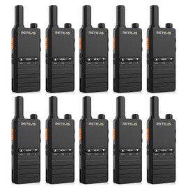 Retevis B3B 2 Way Radios Walkie Talkies,Rechargeable Long Range Two Way Radio,Easy Pairing,1620mAh, USB-C,VOX Handsfree,Mini,Sleek,Compact, for School Church Restaurant Retail Car(10 Pack)