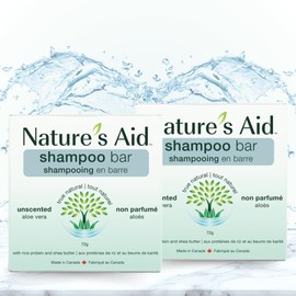 Nature's Aid Shampoo Bars, 72g, 2 Pack (Unscented)