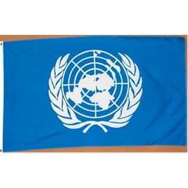 United Nations (UN) Flag - 3 foot by 5 foot Polyester (NEW)