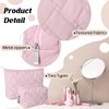 Huhumy 2 Pieces Quilted Makeup Bag for Women Small Quilted