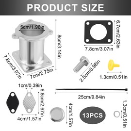 EGR & Cooler Delete Valve Kit for E87 E90 E92 E93 E60, High Quality Aluminum, Improves Fuel Consumption and Performance, Easy Installation, Replacement for 320d 325d 330d 520i X3 X6 X5