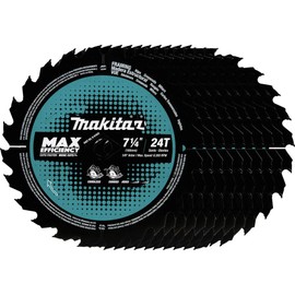 Makita B-61656-10 24T Carbide-Tipped Max Efficiency Circular Saw Blade, Framing, 7-1/4"